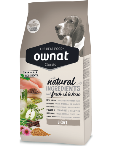 Croquettes chien Ownat Classic Light