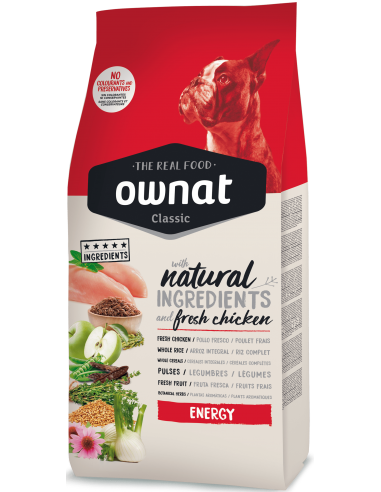 Croquettes chien Ownat Classic Energy